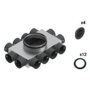 SpiroFlex Skrzynka rozdzielcza 12-8x75/200 izolowana VENT CLEAR W2 zestaw Spiroflex SX-WS12X75/200SRZ 13001758 5903661102418