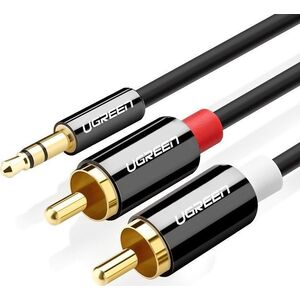 Kabel Ugreen Jack 3.5mm - RCA (Cinch) x2 2m czarny (10584B) 13097641 6957303807062