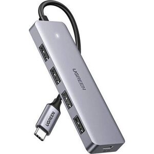 HUB USB Ugreen Adapter 4w1 UGREEN Hub USB-C do 4x USB 3.0 + USB-C (szary) 13112844 6957303805167