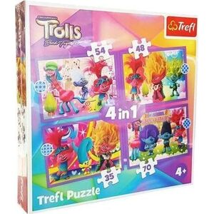 Trefl Puzzle 4w1 Trefliki na wakacjach TREFL 13146973 5900511346237