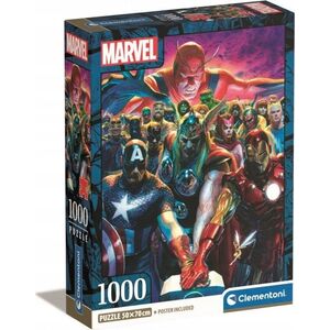Clementoni Puzzle 1000 elementów Compact Marvel The Avengers 13213414 8005125399154