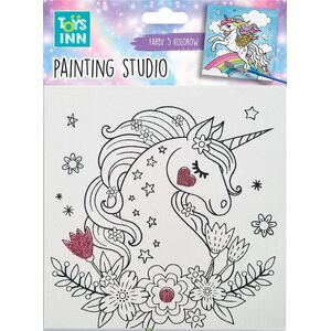 Stnux Zestaw do malowania Canvas Unicorn Kwiaty 13243210 5901583297922