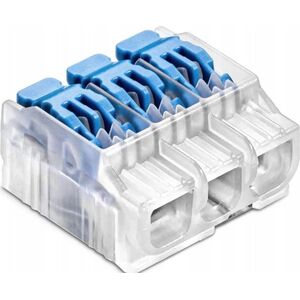 Simet Szybkozłączka otwierana do linek i drutów 3x 0,2-4mm2 32A 1opak.=10szt. Simet Ideal SCL3 B10 88001313 transparentna/niebieska 13295617 5907813235801