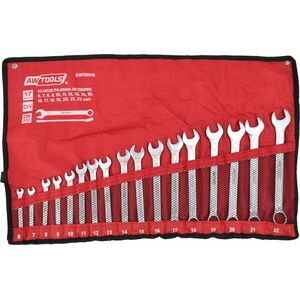 AWTools AW KLUCZ PŁASKO-OCZKOWY KPL.17szt./6mm-22mm 13298186 5903678614294