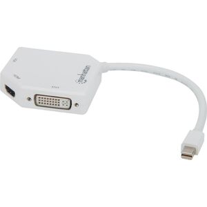 Adapter AV Triton Manhattan 207362 adapter kablowy 0,25 m Mini DisplayPort DVI-I + VGA (D-Sub) + HDMI Biały 13320717 766623207362