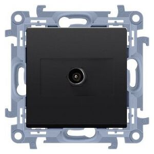 Kontakt-Simon Gniazdo antenowe pojedyncze końcowe (moduł). Do instalacji indywidualnych, czarny mat, SIMON10 13427221 5902787869236