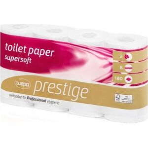 Wepa Wepa Satino Prestige - Papier toaletowy w rolce, 2 warstwy - 8 rolek 13458142 4000735323197