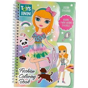 Stnux Fashion Coloring Book Kolorowanka z naklejkami Moda 8523 STNUX 13459143 5901583298523