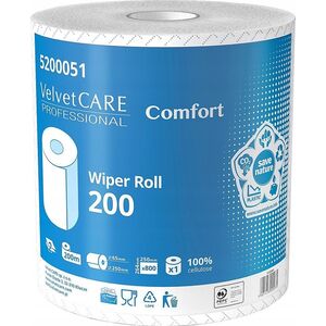 Velvet Czyściwo w rolce Velvet Care Comfort 200m 2w celuloza białe 13469170 5901478009975
