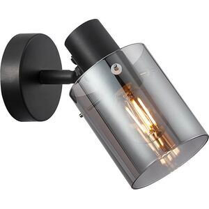 Kinkiet Italux Italux Sardo SPL-5581-1-BK-SG kinkiet lampa ścienna 1x40W E14 dymiony/czarny 13520255 5902854535668