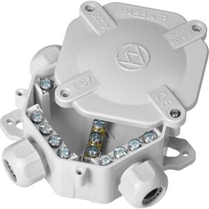 Orno Puszka Hermetyczna Orno 6455-11 5.P/2 4 dławice 122x122m IP65 szara 13620123 8584128128263