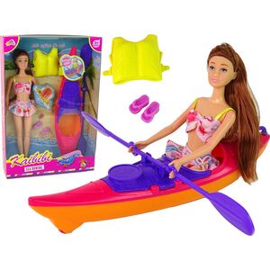 LeanToys Zestaw Lalka Akcesoria Kajak Różowy 13655865 5905515355681