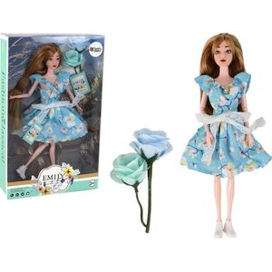 LeanToys Lalka Dla Dzieci Emily Wiosenna Długie Włosy Niebieska Sukienka Kwiat 13674954 5905679070093