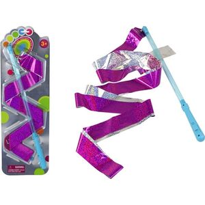 LeanToys Zestaw Sportowy Błyszcząca Różowa Wstęga 2,4M Niebieski Uchwyt 13675403 5905884451083