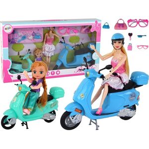 LeanToys Zestaw Lalka Z Dzieckiem Skutery Zestaw Akcesoria 13675487 5905884452080