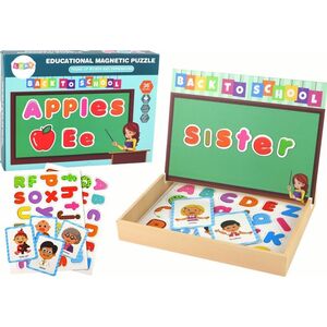 LeanToys Zestaw Edukacyjnych Puzzli Magnetycznych Z Wielofunkcyjną Tablicą 13675518 5905884452509