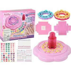 LeanToys Zestaw Do Paznokci Różowy Tipsy Naklejki Diamenciki 13675570 5905884454954