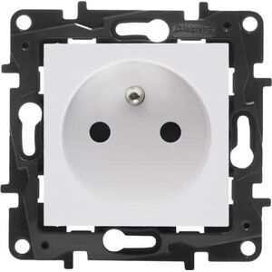Legrand Gniazdo pojedyncze Legrand Niloe Step 863130 z uziemieniem zaciski śrubowe białe 13684832 3414971834729