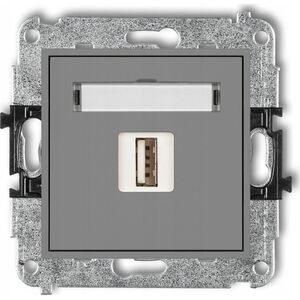 Karlik Ładowarka USB Karlik Mini 27MCUSB-3 pojedyncza 5V 2A szary mat 13684877 5903268587533