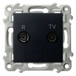 Ospel Gniazdo RTV Ospel Szafir GPA-10ZPZ/m/33 zakończeniowe 10dB czarny metalik 13685161 5906729013688