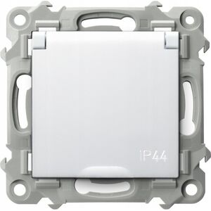 Ospel Gniazdo bryzgoszczelne Ospel Szafir GPH-1ZZ/m/00/w z uziemieniem IP44 wieczko w kolorze wyrobu białe 13685179 5906729014845