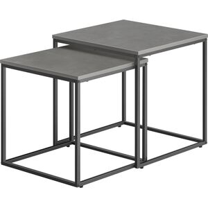Leobert Stolik kawowy kwadrat 2szt - beton / nogi czarne 13724742 5903332075898