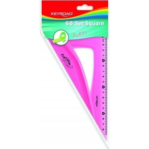 Keyroad Ekierka KEYROAD, 18 cm, 60 stopni, elastyczna, zawieszka, mix kolorów 13757138 6954884533359