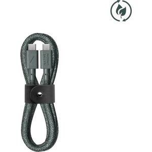 Kabel USB Native Union USB-C - USB-C 1.2 m Zielony (BELT-C-GRN-2-NP) 13811833 4895200477082