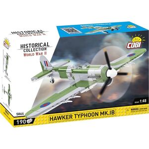 Cobi COBI 5864 Historical Collection WWII Brytyjski samolot myśliwsko-bombowy Hawker Typhoon Mk.1B 190 klocków 13813170 5902251058647