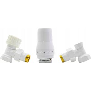 Schlosser ZESTAW TERMOSTATYCZNY STANDARD 1/2GZ x 1/2GW KĄTOWY - BIAŁY 13873135 5900949331737