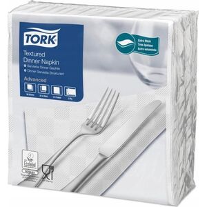 Tork Tork 509414 - Serwetki obiadowe, advanced, 2-warstwowe - Białe 13932315 7322541306872