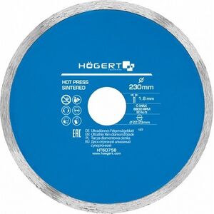 Högert Technik HOGERT TARCZA DIAMENTOWA 230x22,2/PEŁNA 13955229 5902801320088