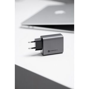 Ładowarka ForCell FORCELL F-ENERGY GaN VT-42B ładowarka sieciowa 2 x Typ C + USB A PD QC4.0 4A 65W szara 13959160 5903396231452