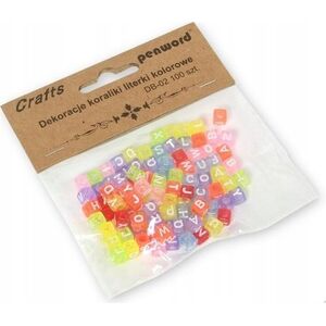 Polsirhurt Koraliki do dekoracji DB-02 Literki kolorowe 6x6mm 100 sztuk 13960998 5902557438426