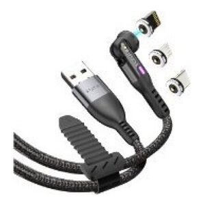 Kabel USB STATIK Statik 360 - kabel USB-A z trzema wymiennymi wtyczkami magnetycznymi, 1m (USB-C, micro USB, lightning) (black) 14011259 810024056538