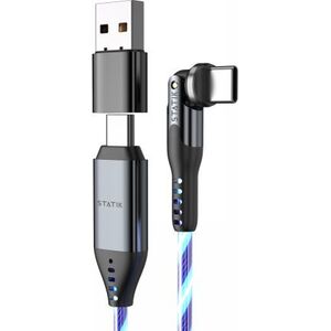 Kabel USB STATIK Statik PowerPivot GloBright Pro - kabel USB-C - USB-C 1m, z podświetleniem LED 14011277 810024056453