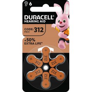 Duracell Duracell Batterie Hörgeräte EasyTab 312  (PR41)  NEU   6St. 14051185 5000394167247