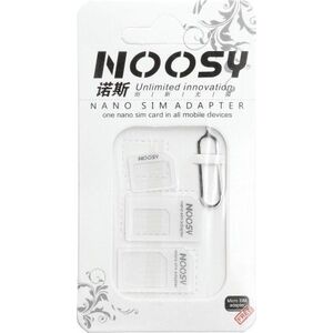 OEM Zestaw Adapterów Nano Sim/Micro,Micro Sim i Nano/Sim (NOOSY 3w1) biały 14059958 5903396086748