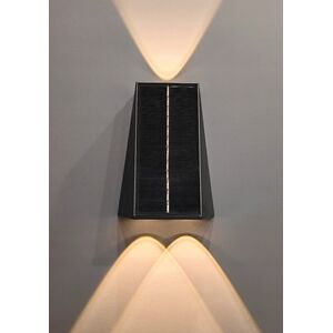 Kinkiet BestService Oprawa solarna Lumax Solar LGS521N kinkiet oprawa ścienna 3X1,5W 70LM 3.7VX1500 mAh 840 IP54 czarny 14063205 5901087211592