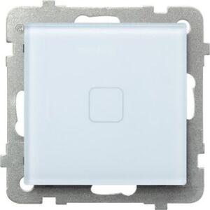 Ospel Łącznik pojedynczy dotykowy Ospel Sonata Touch ŁPD-1RS/M/31 z podświetleniem 10AX 230V białe szkło 14082464 5906729009407