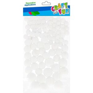 Craft with Fun OZDOBA DEK POMPON 90SZT BIEL CF PBH 12/144 14082657 5908275179573