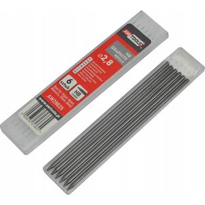 AWTools AW WKŁADY WYMIENNE GRAFITOWE CZARNE HB DO OŁÓWKA AUTOMATYCZNEGO kpl. 6szt. 14088035 5903678613655