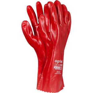 RawPol RĘKAWICE PCV CZERWONE DŁUGIE 35cm  ROZ 10 14088926 5902973677034