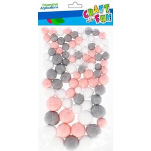 Craft with Fun OZDOBA DEK POMPON 90SZT MIX PASTEL SZA CF 12/144 14173780 5908275179757