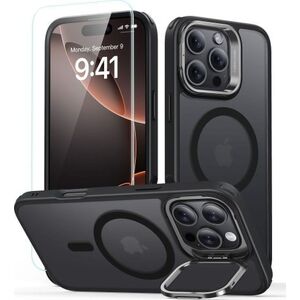 ESR Zestaw etui ESR Classic Hybrid Kickstand Halolock MagSafe + Szkło hartowane na iPhone 16 Pro - czarne 14202283 4894240243800