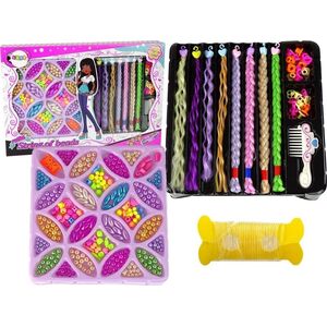 LeanToys Zestaw Koralików Do Włosów i Biżuterii Kolorowy LEAN Toys 14206546 5905679073124