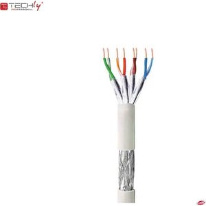 Techly Kabel instalacyjny TechlyPro skrętka Cat6 S/FTP drut, CCA, 305m szary