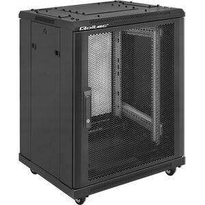 Konica Minolta Szafa RACK Qoltec 19" | 15U | 600 x 600 x 855 | perforowane drzwi | stalowa obudowa