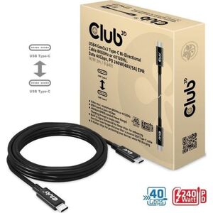 Club 3D Club3D Kabel USB4 Gen3x2 Typ C 8K60Hz UHD Power Delivery 240W, (M/M), 300cm