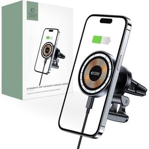 Tech-Protect TECH-PROTECT MM15W-V5 MAGNETIC MAGSAFE VENT CAR MOUNT WIRELESS CHARGER 15W BLACK 13816383 9490713934739